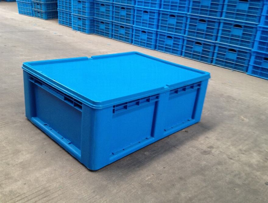 800-280物流箱平蓋藍色